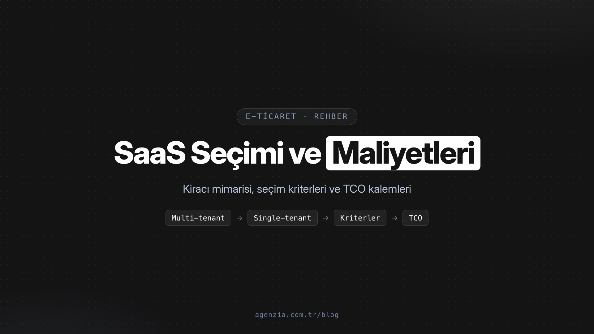 SaaS E-Ticaret Platformu Nasıl Seçilir? Mimari ve Maliyet